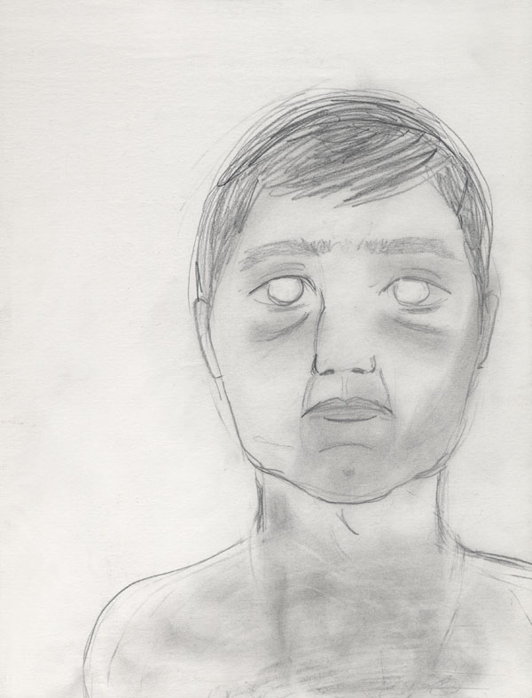 Drawing of empty person on medicine.