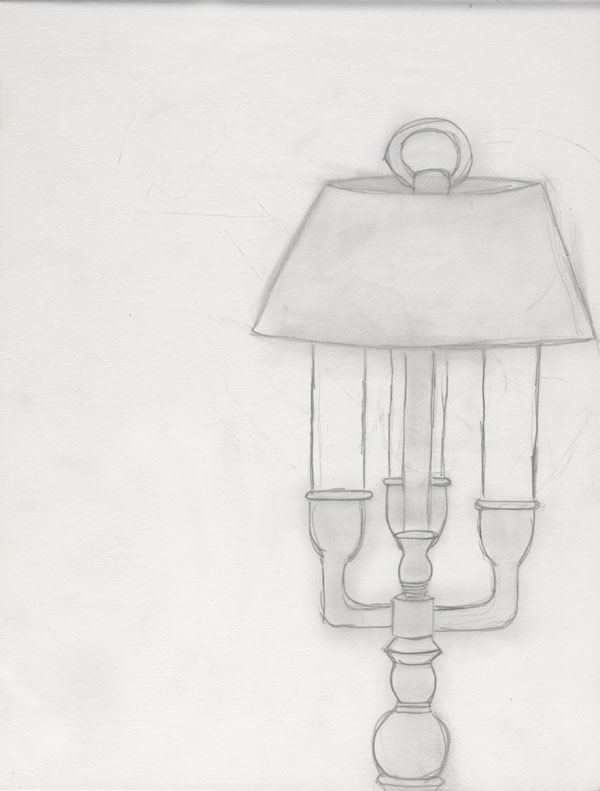 Drawing of lamp.
